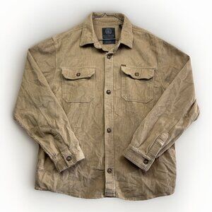 Buffalo David Bitton Jacket Mens XL Tan Corduroy Heavy Shacket Shirt Jeremias
